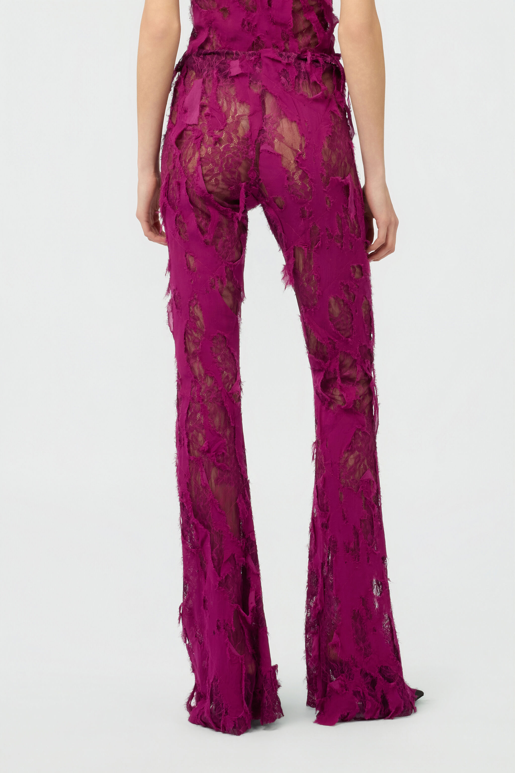 RC Pants with Destroyed-Effect Lace RC Pants with Destroyed-Effect Lace CYCLAMEN XWT206-GG010
