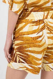 JC Golden Palm Print Shorts DAFFODIL WFT180-WF557