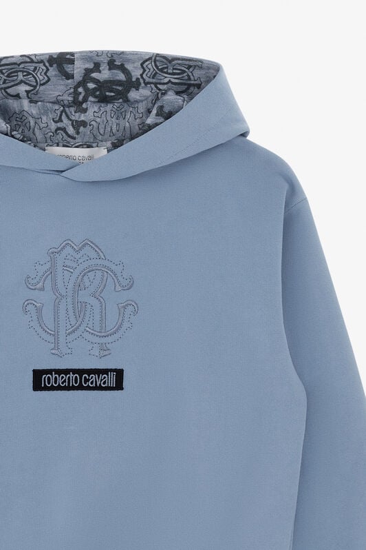 JU Blue Monogram Hoodie JU Blue Monogram Hoodie GREY TJT66I-CF050