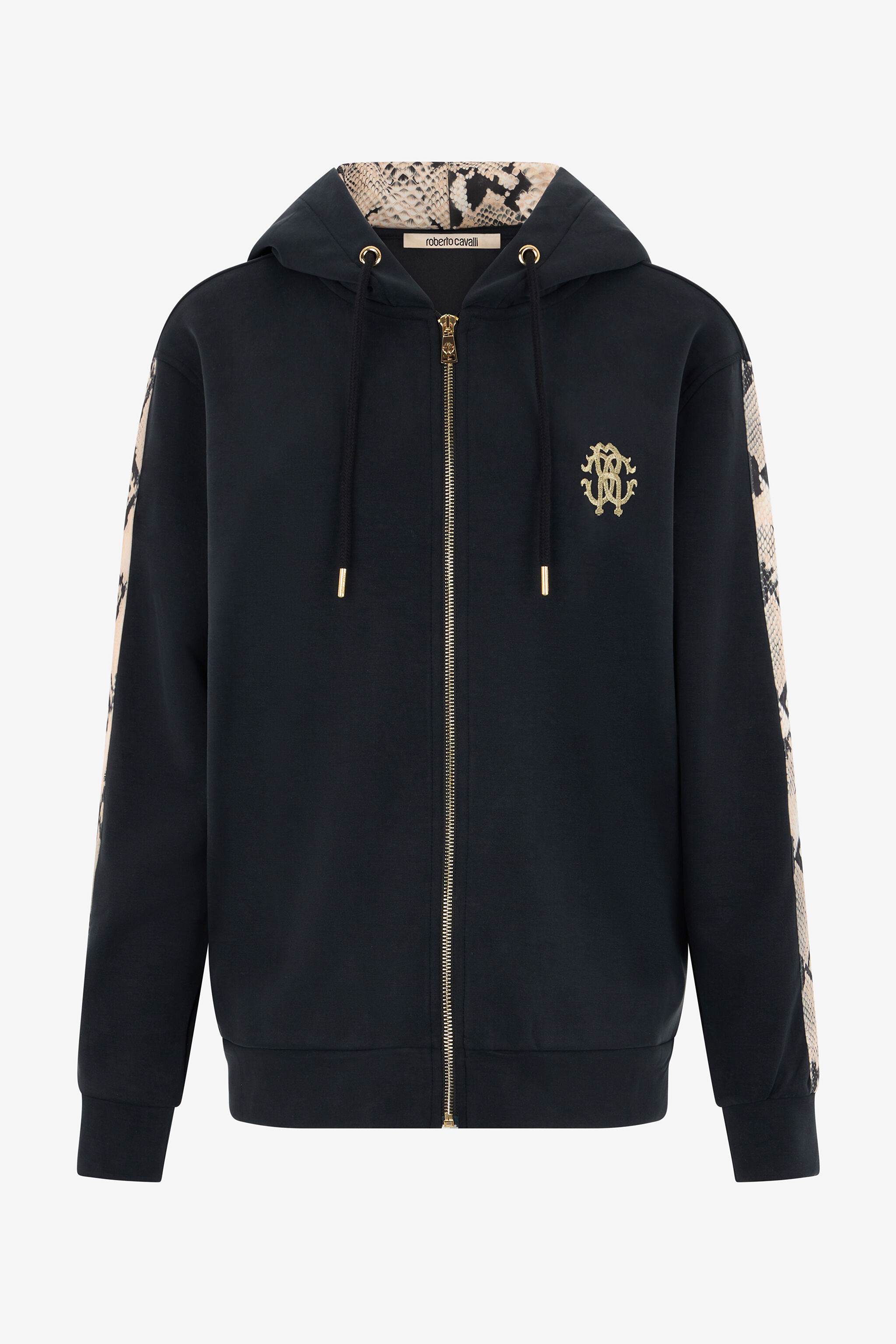 RC Sweatshirt Mit Reißverschluss Und Kapuze Schwarz OOT69A-CF054