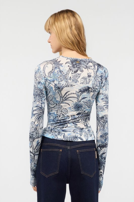 JC Top With Jungle Print JC Top With Jungle Print Light blue UFT137-UF191