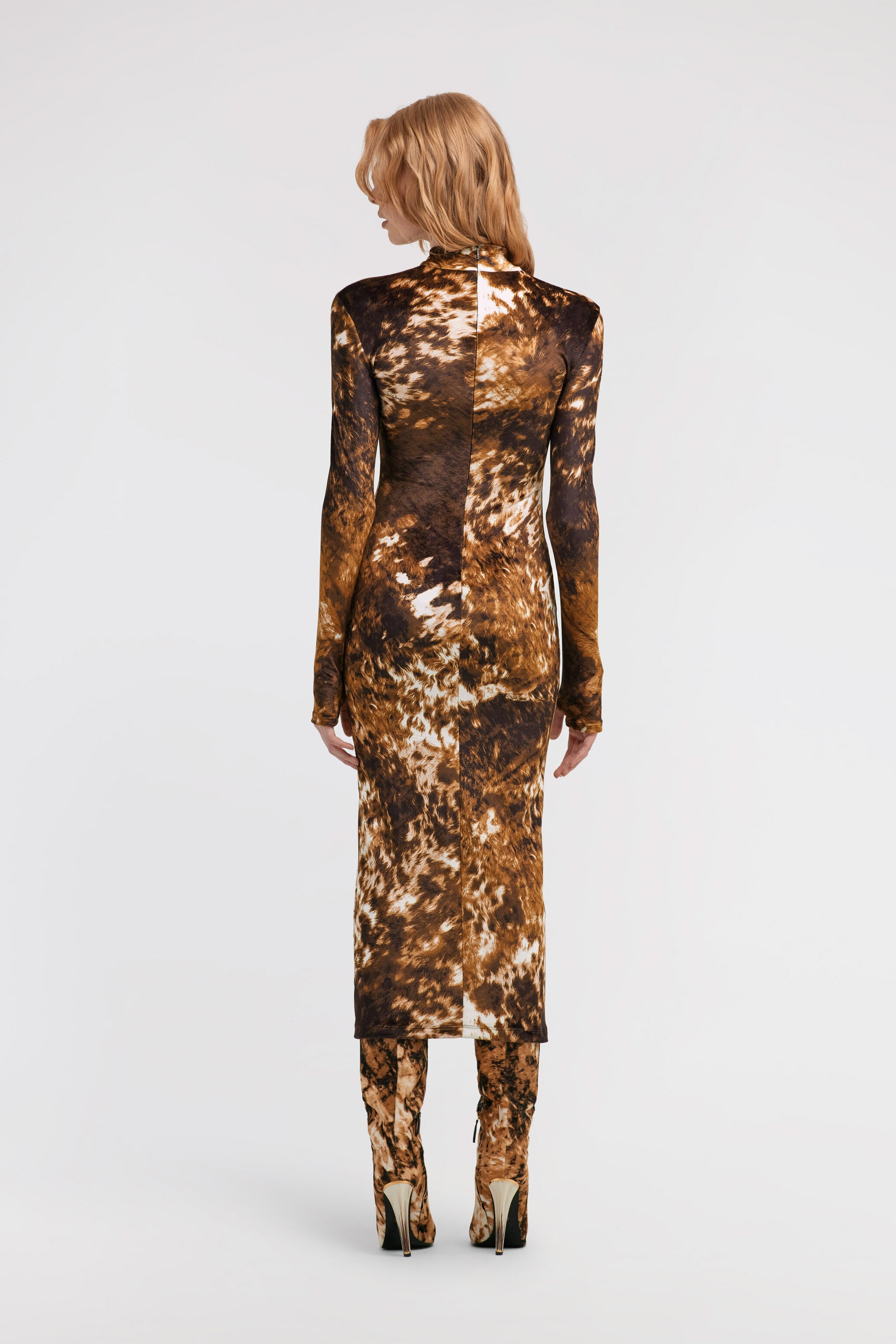 RC Appaloosa Print Dress RC Appaloosa Print Dress Brown TKT130-6CN08