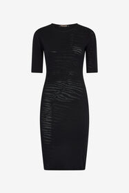 RC Midikleid Mit Perforation Schwarz UKM101-MQ014