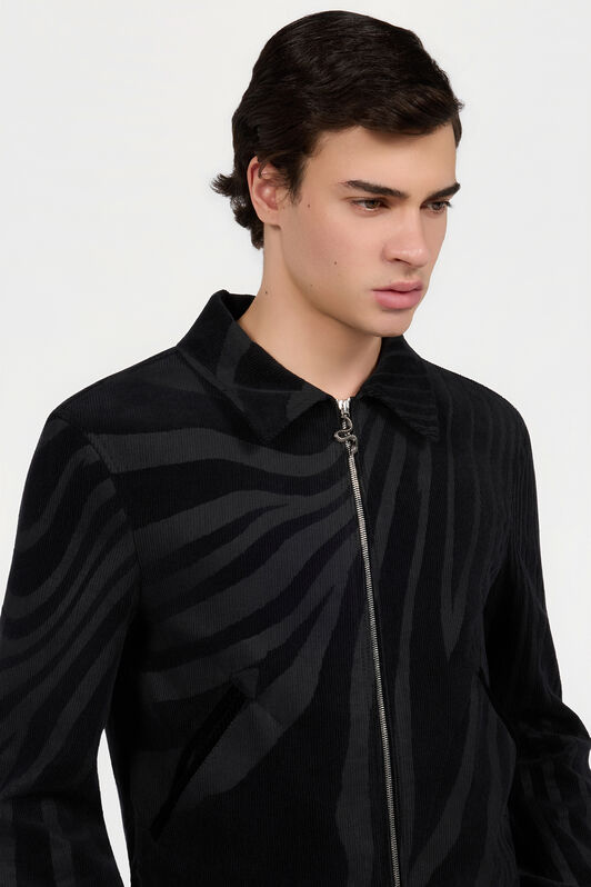 RC Samtjacke Mit Zebra-Print BLACK XNT401-PCT26