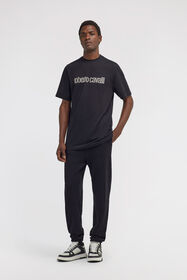 RC Camiseta con logo de Roberto Cavalli Negro TRT61B-JD060
