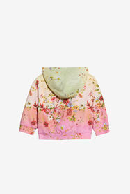 JU Felpa In Cotone Stampa Miami Flowers GREEN/FUXIA WJT68A-5OR64