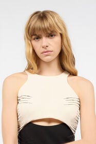 JC Two-Tone Mini Dress With Cut-Out Black/Ivory UFT172-UF238