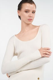RC Cotton sweater Ivory UWM608-WH003
