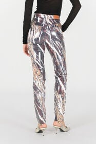 RC Pantalon Skinny À Imprimé Marble Violet TWJ233-KGN22