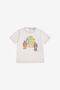 JU T-shirt avec Monogramme RC et Robot Blanc SJT615-JD001