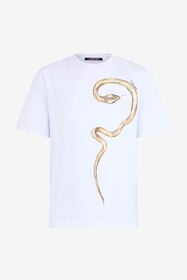 RC White T-Shirt With Printed Snake WHITE XNT61B-JD060