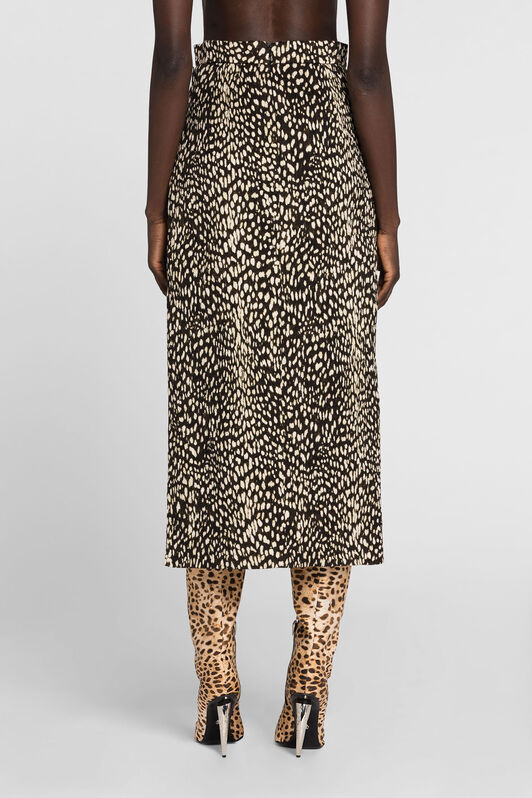 RC Cheetah-Print Skirt Black PWT305-2RF34