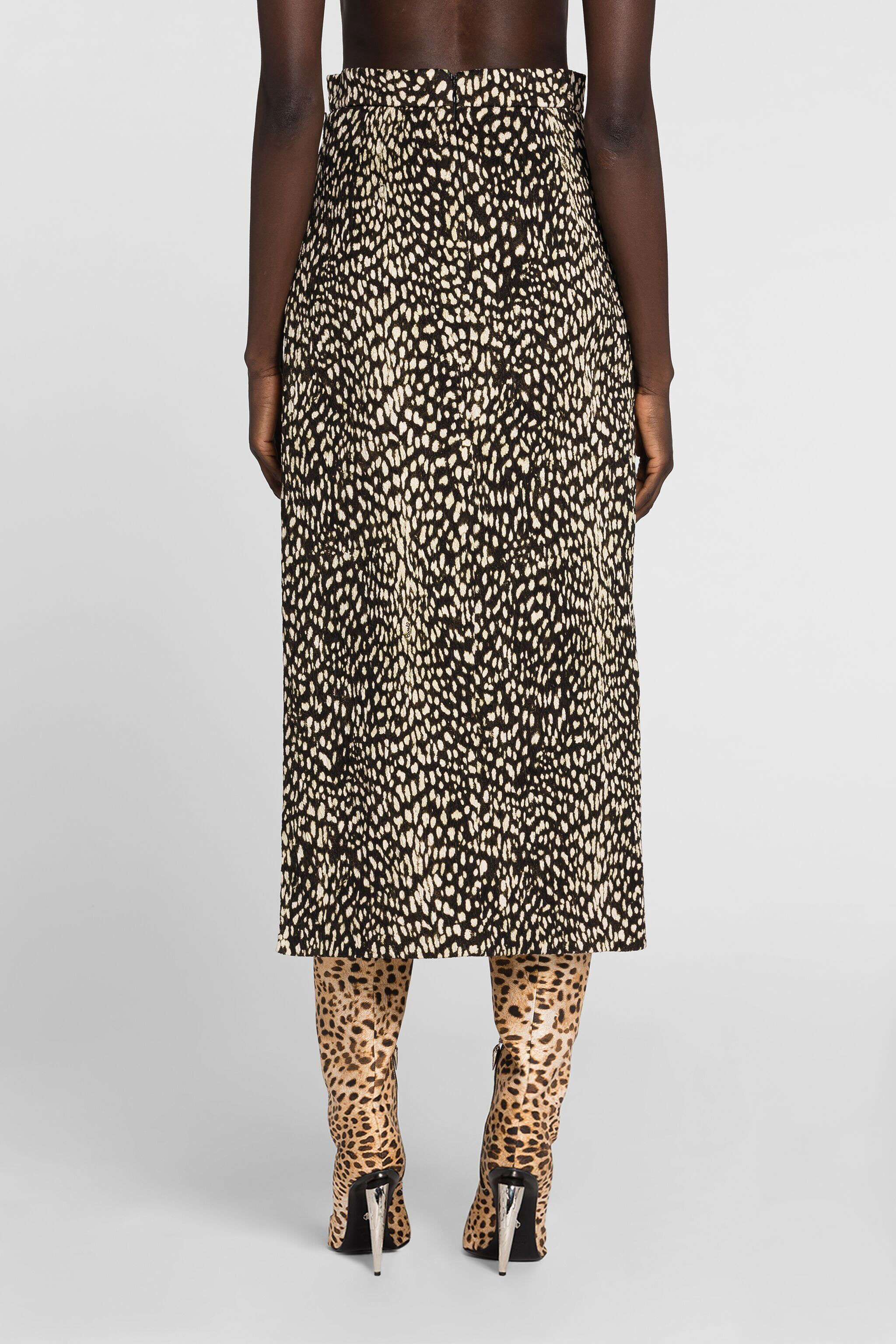 RC Cheetah-Print Skirt Black PWT305-2RF34