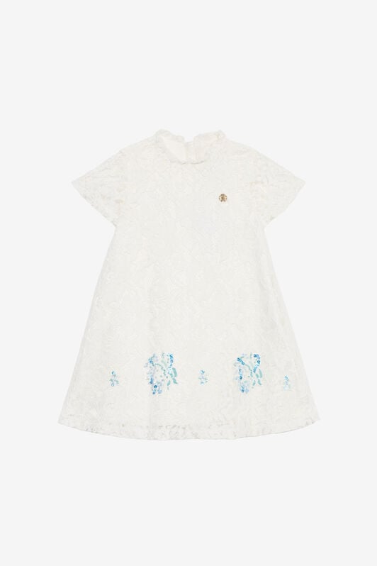 JU Dress With Broderie Anglaise Design JU Dress With Broderie Anglaise Design White UJT10S-RP001