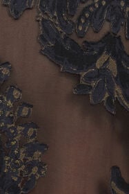 RC Sheer Silk Kaftan in Ornamental Black BLACK WKW011-SLR36