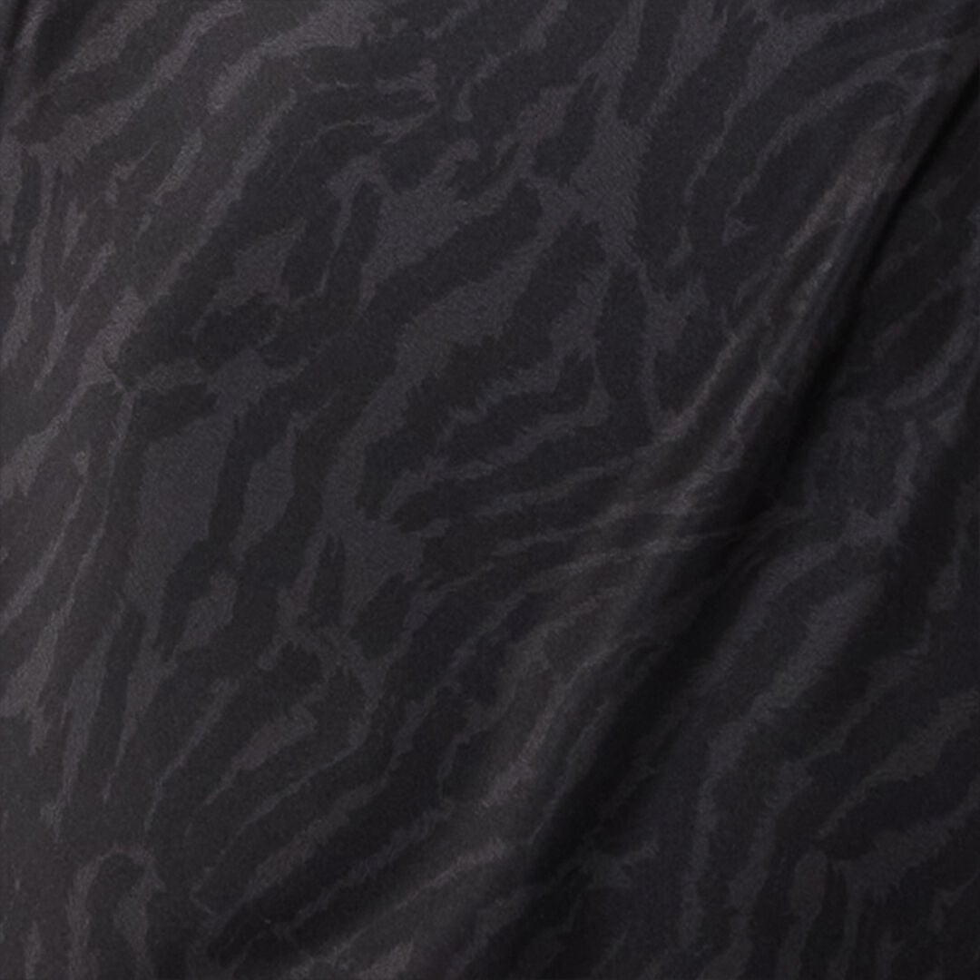 RC Silk Dress With Tiger Skin Pattern BLACK POT10A-2NQ88