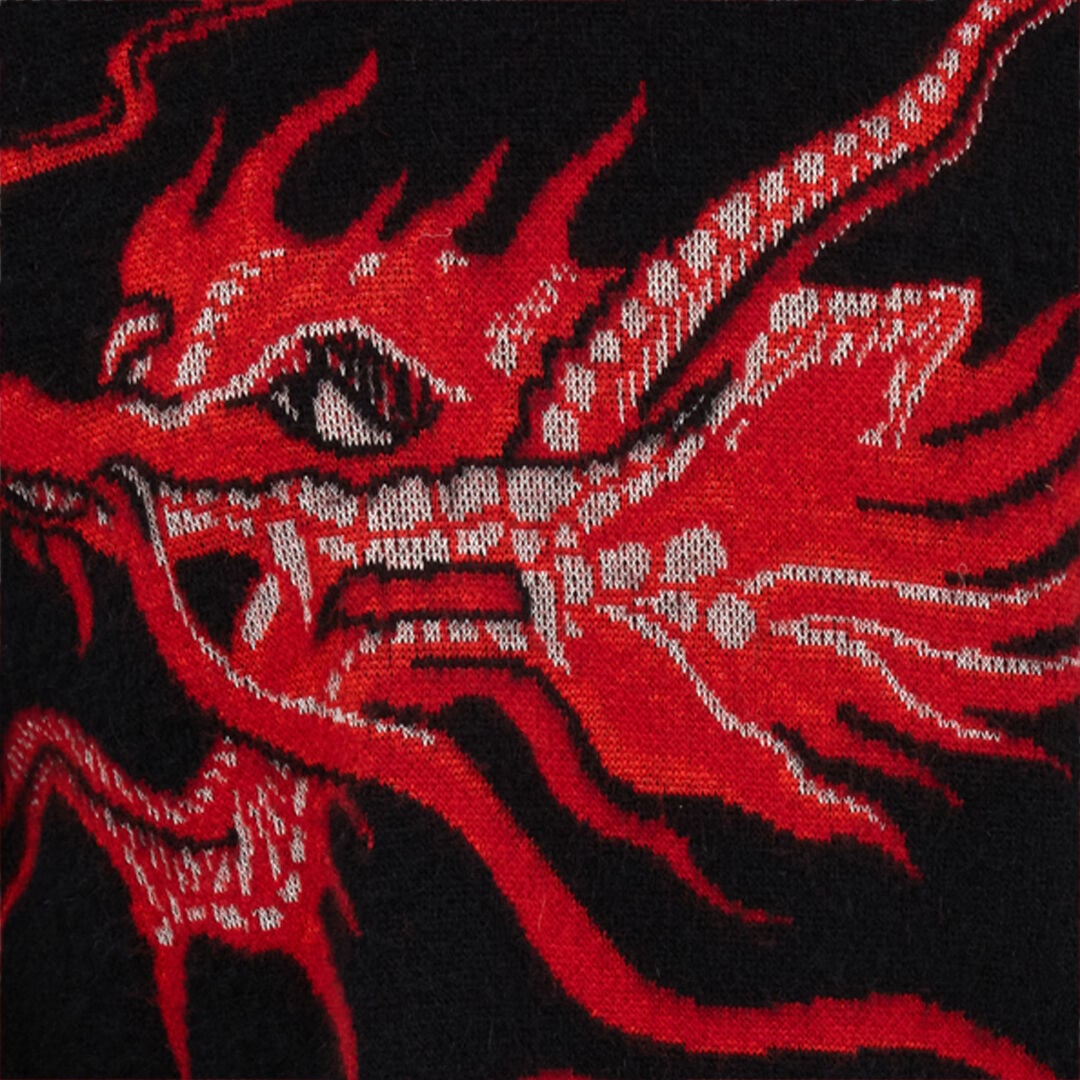 RC Black Sweater with Red and White Dragon RC Black Sweater with Red and White Dragon BLACK WHITE RED VNM603-MQ013