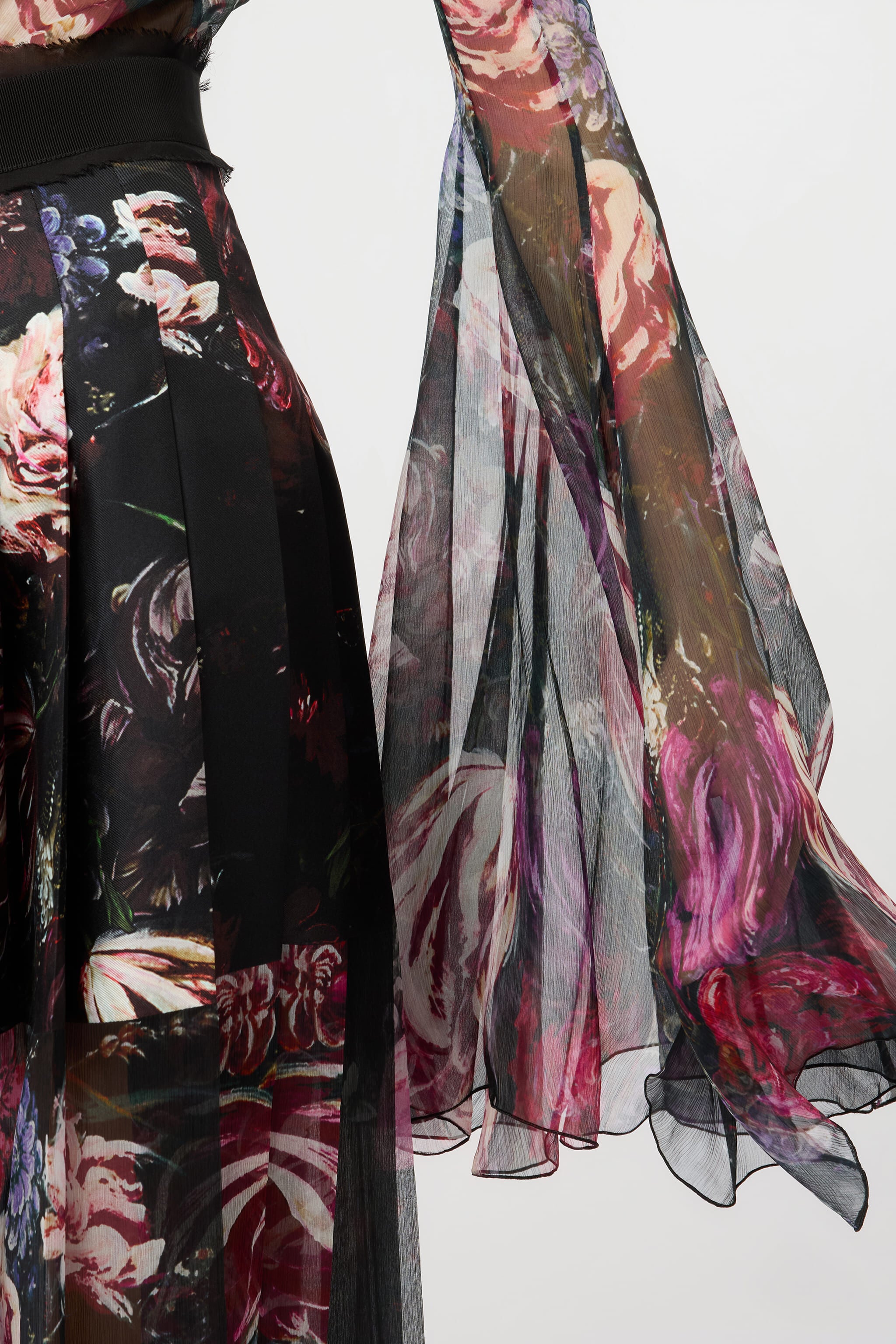 RC Camicia In Seta Stampa Fiammingo Flowers RC Camicia In Seta Stampa Fiammingo Flowers BLACK/PINK XWT706-CKT77