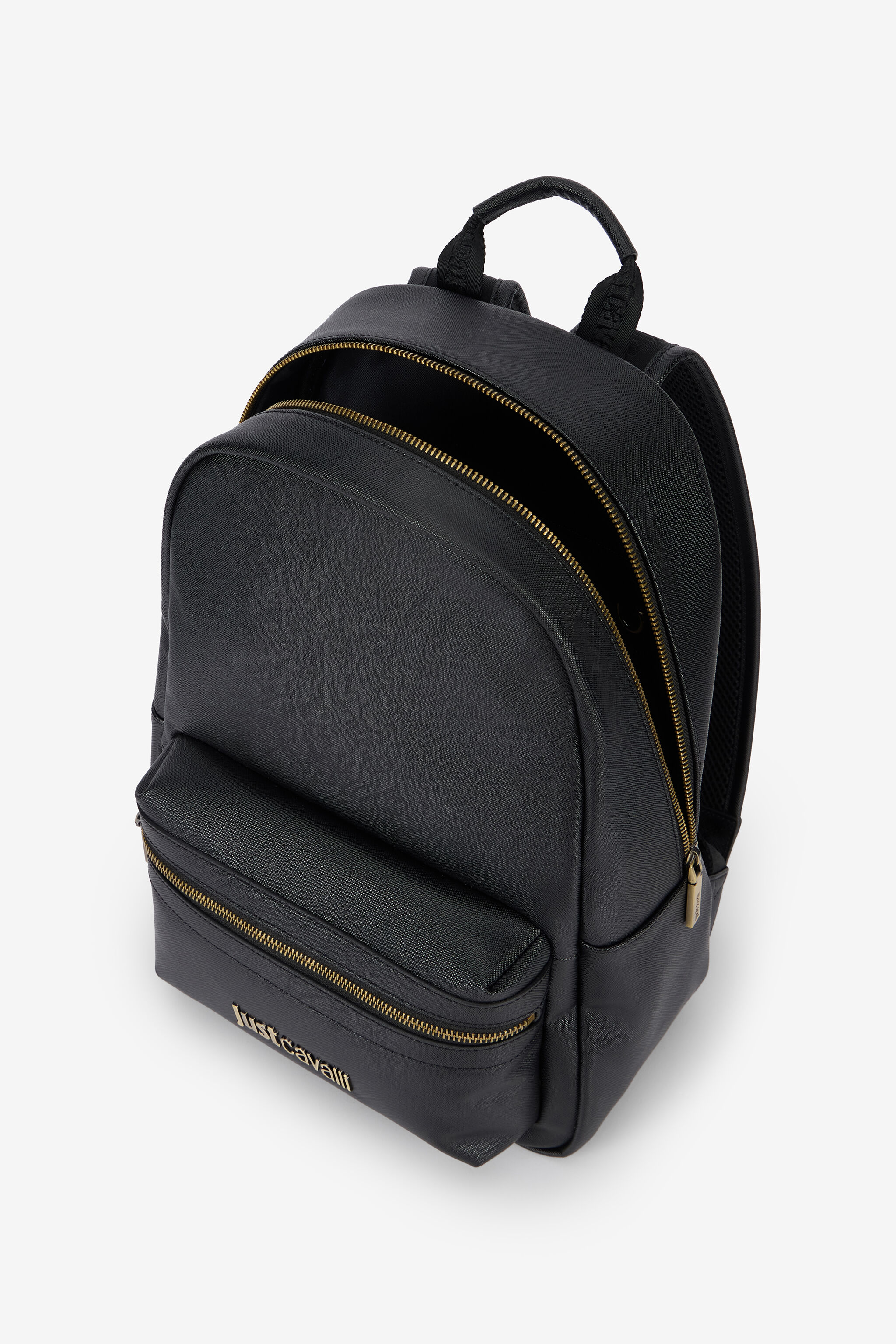 JC Black Just Cavalli Logo Backpack JC Black Just Cavalli Logo Backpack BLACK VFB015-VF547