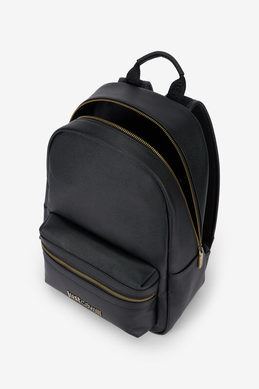 JC Black Just Cavalli Logo Backpack JC Black Just Cavalli Logo Backpack BLACK VFB015-VF547