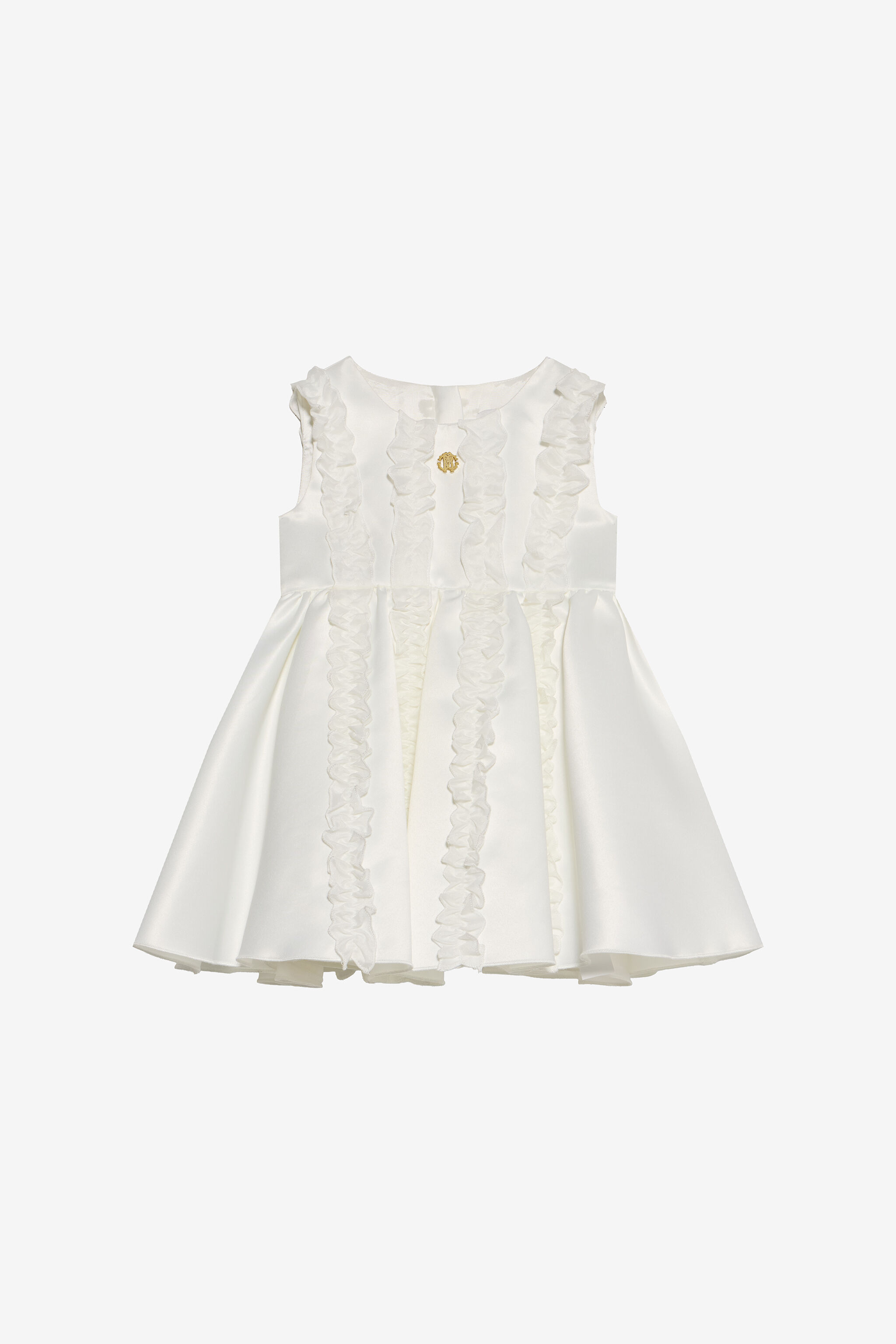 JU Vestido de satén con volantes JU Vestido de satén con volantes IVORY XJT11I-OG016