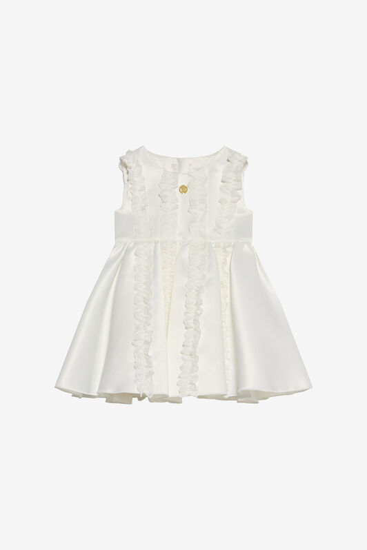 JU Vestido de satén con volantes JU Vestido de satén con volantes IVORY XJT11I-OG016