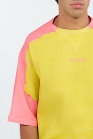 RC Yellow And Pink Color-Block T-Shirt YELLOW WNT62D-JD060