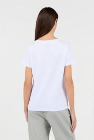 RC Weißes T-Shirt mit Leoparden-Grafik WHITE TOT60B-JD003