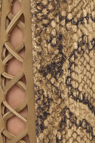 RC Gold Leather Pants with Python Print and Cut-Out Details GOLD WWP203-PN053