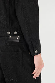 RC Python-Print Denim Jacket Black URJ415-4NN53