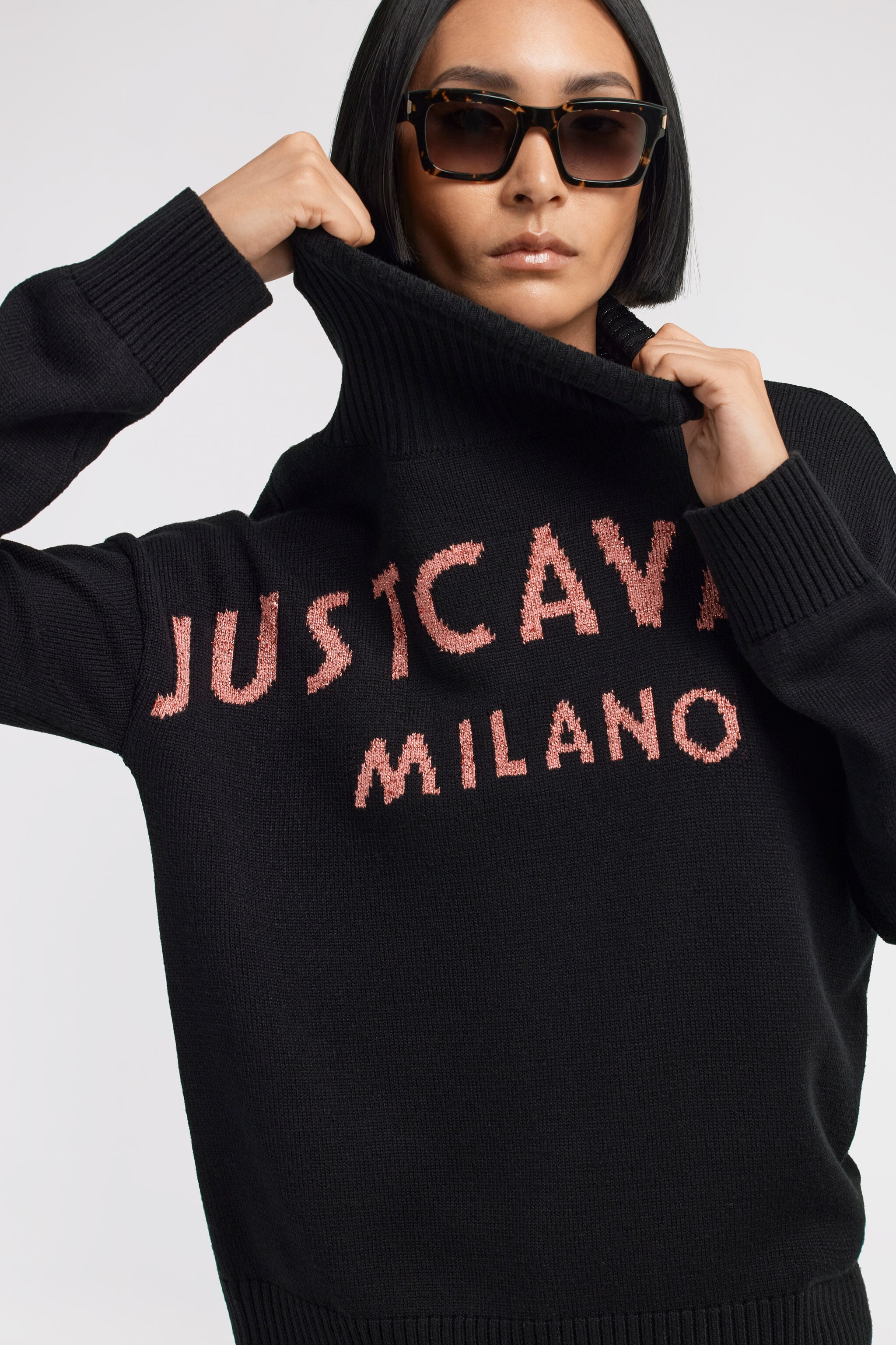 JC Just Cavalli Turtleneck sweater JC Just Cavalli Turtleneck sweater Black TFM019-TF144