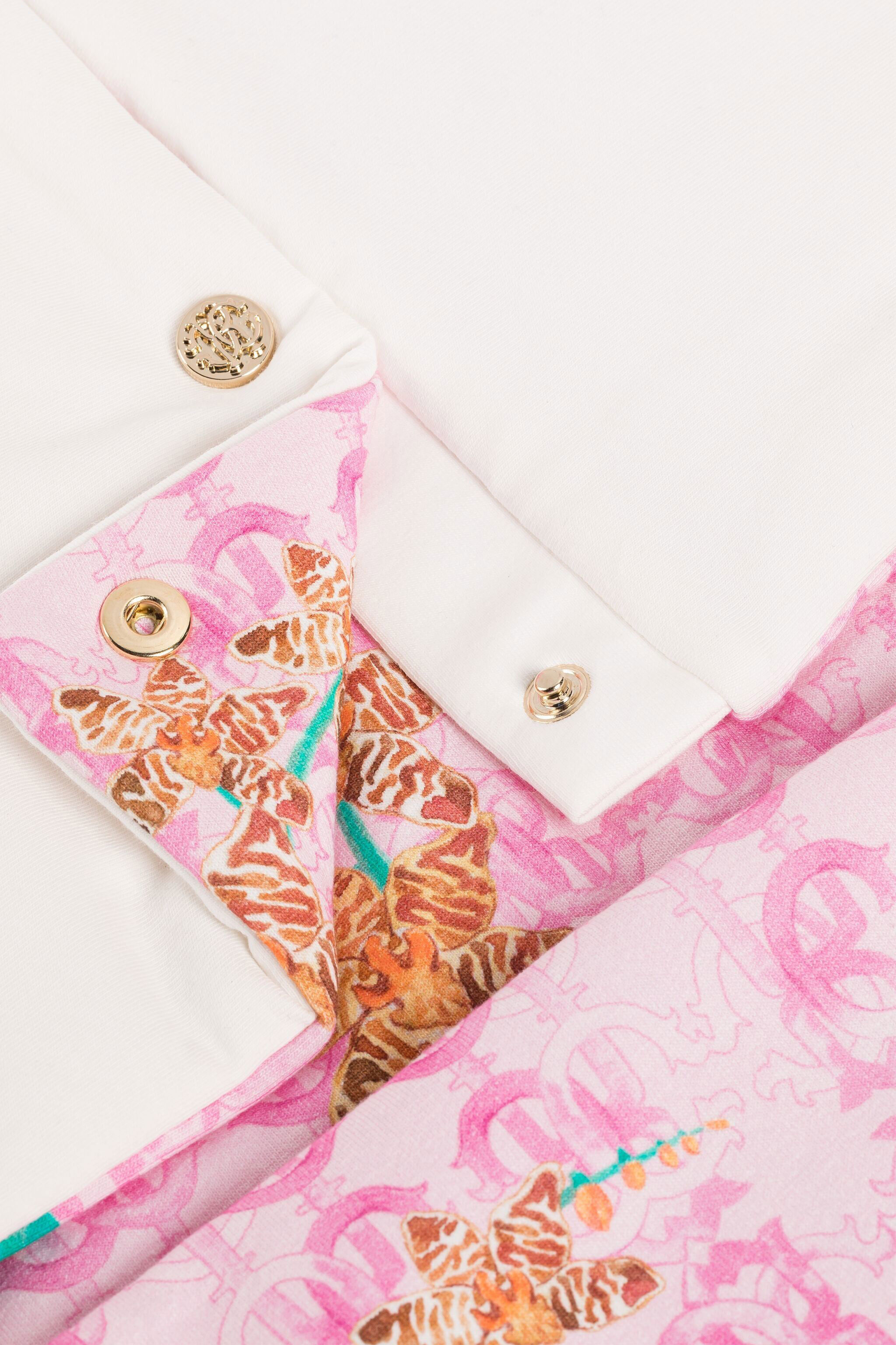 JU Logo-embroidered monogram-print nest Pink QJT874-JFG19