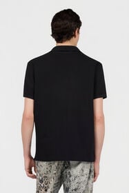 RC Black Polo Shirt With V Neck BLACK XNT64O-KB002
