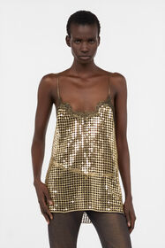RC Top Dorato Con Pizzo E Paillettes GOLD WWT607-TR007