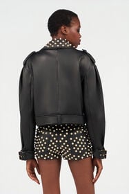 RC Leather Bomber Jacket BLACK WKP800-PN001
