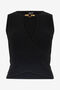 JC Rib-Knit Sleeveless Crop Top JC Rib-Knit Sleeveless Crop Top Black UFM018-UF163
