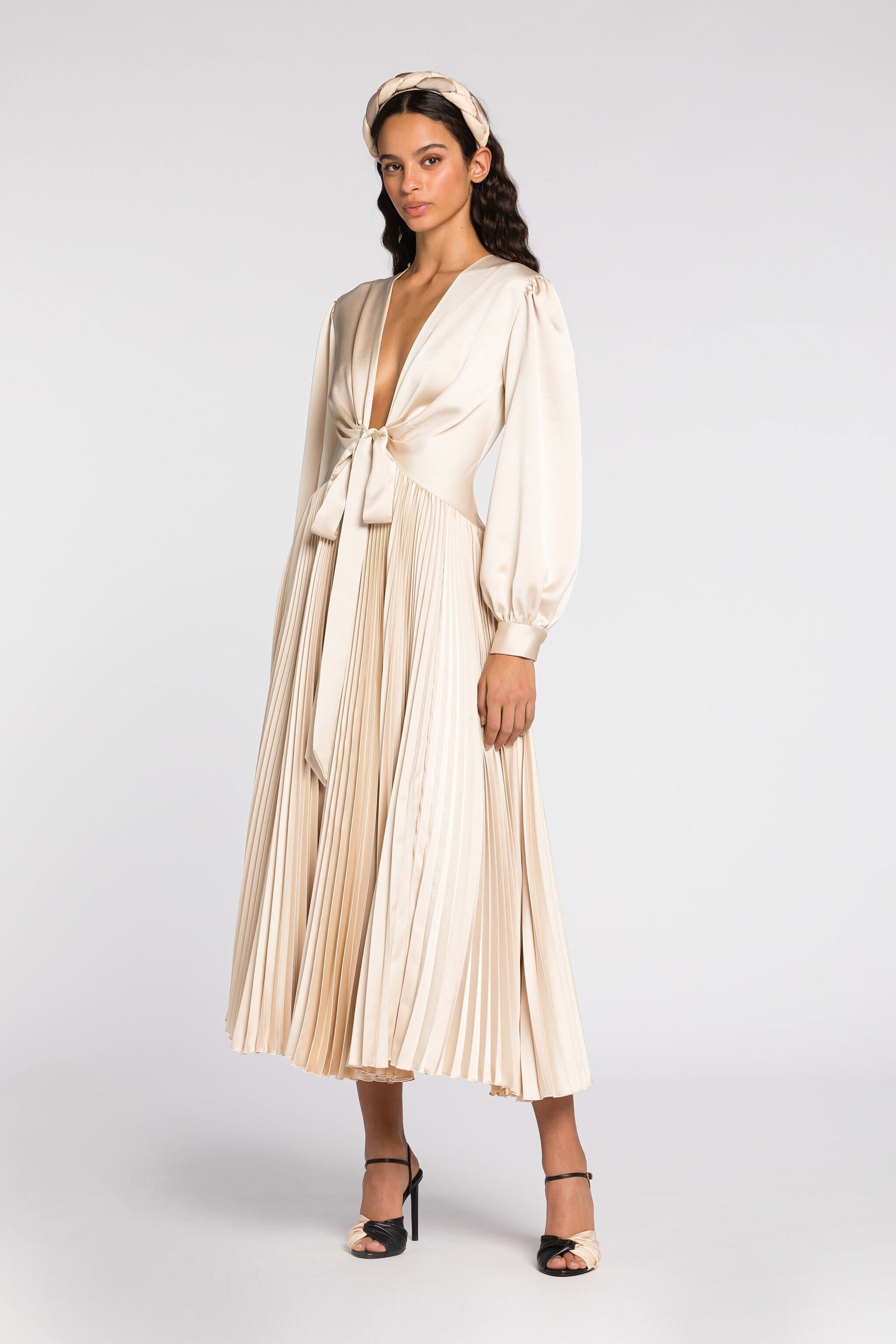 RC Long-sleeve midi dress RC Long-sleeve midi dress Ivory QWT128-RD034