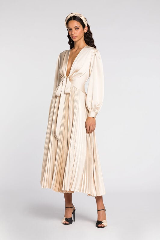 RC Long-sleeve midi dress RC Long-sleeve midi dress Ivory QWT128-RD034