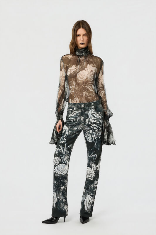RC Jeans Con Estampado Fiammingo Flowers BLACK/GREY XWJ203-DAT77