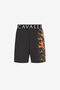 RC Badeshorts mit Flammen- und Löwen-Print RC Badeshorts mit Flammen- und Löwen-Print Schwarz ONH00C-SB053