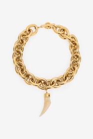 RC Collar con colgante de colmillo Oro UKG001-AM015