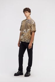RC T-Shirt mit Jaguar Skin-Print Hellbraun SRT62E-3PH91