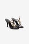 RC Sandales en cuir avec serpent bijou BLACK XWS011-FL113