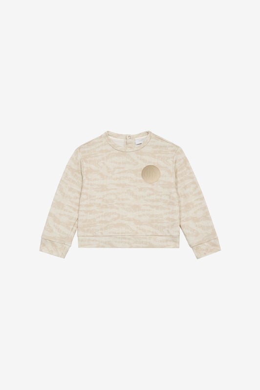 JU Sweatshirt With RC Monogram And Tiger Skin Print JU Sweatshirt With RC Monogram And Tiger Skin Print Ivory UJT665-5OO44