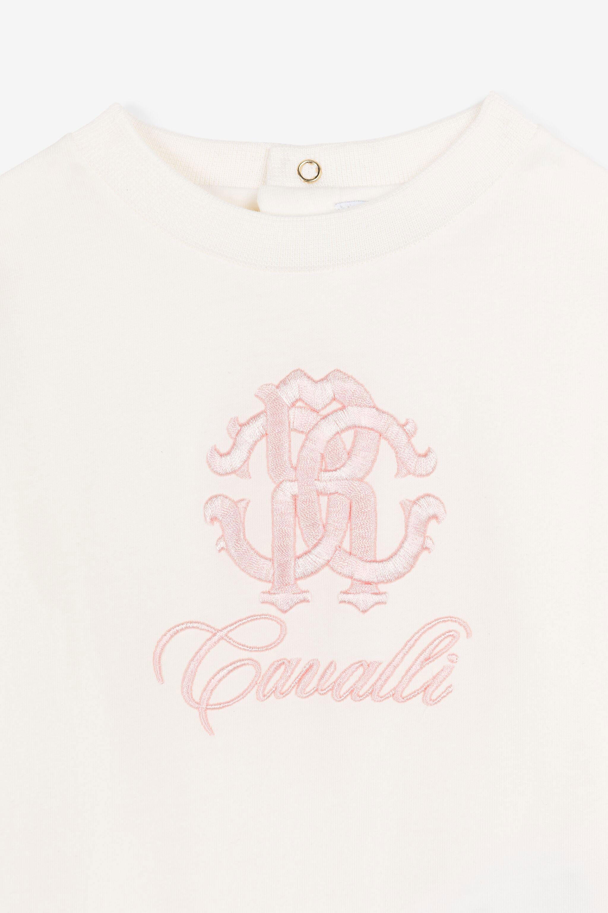 JU Top smanicato con ricamo JU Top smanicato con ricamo BIANCO LATTE PJT610-JV025