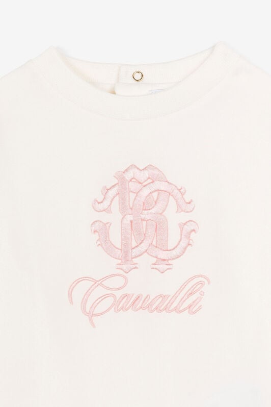 JU Top smanicato con ricamo JU Top smanicato con ricamo BIANCO LATTE PJT610-JV025