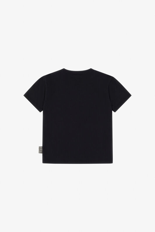 JU Cotton T-Shirt With Lettering JU Cotton T-Shirt With Lettering BLACK TJT60A-JD001