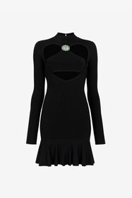 RC Cut-Out Flared Mini Dress Black RKM106-MG011