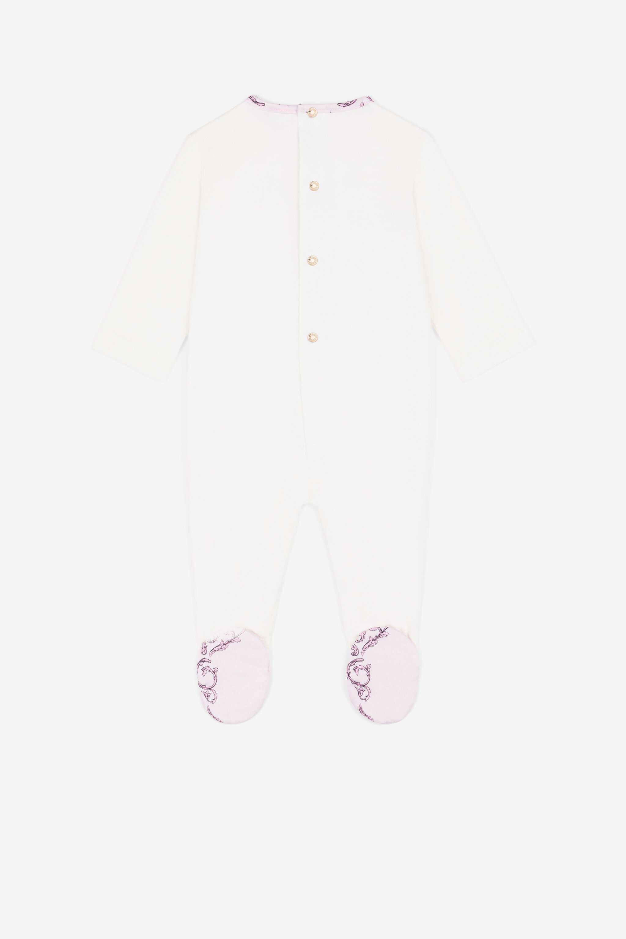 JU Ensemble grenouillère à imprimé RC Monogram JU Ensemble grenouillère à imprimé RC Monogram Rose RJT853-JD001