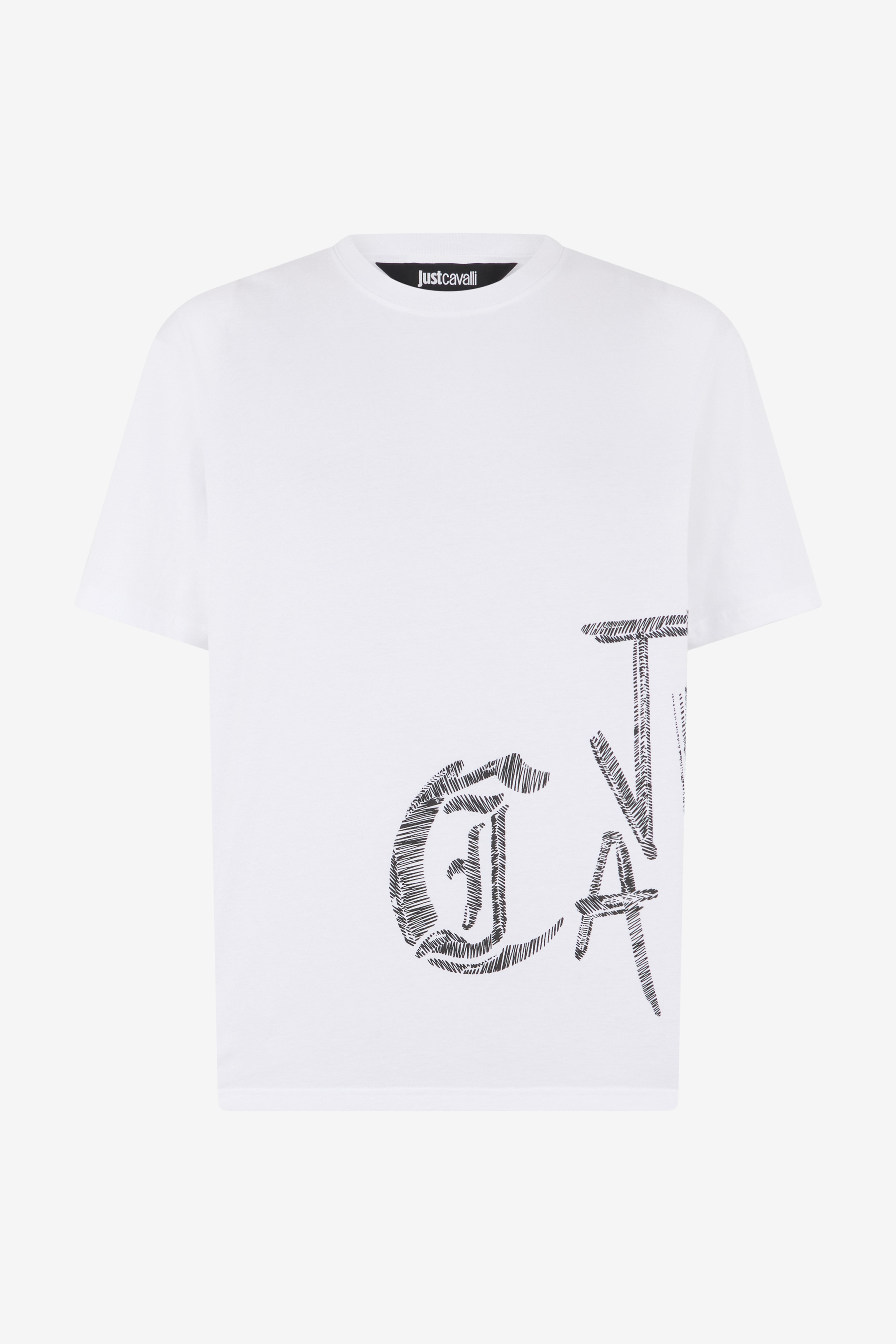 JC White Cotton T-Shirt With Graphic Print JC White Cotton T-Shirt With Graphic Print WHITE UFT054-UF074